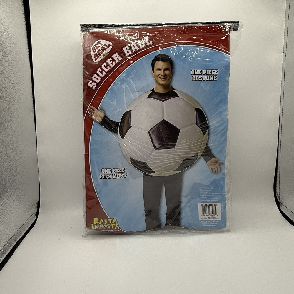 Vintage Rasta Impasta Soccer Ball Sports‎ Adult Costume New